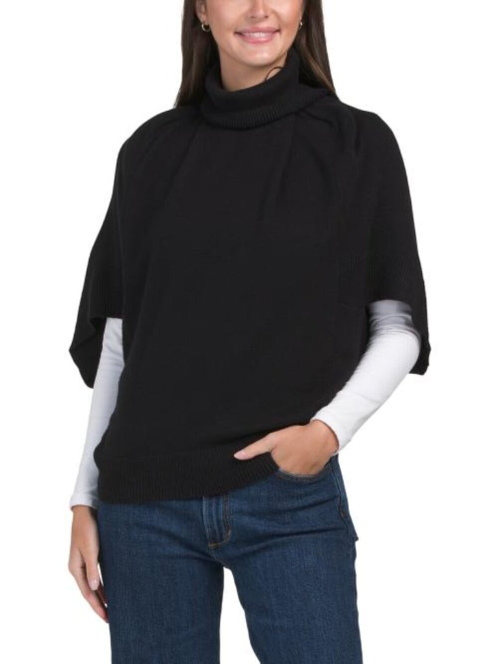 CYRUS Turtleneck Cape Sweater